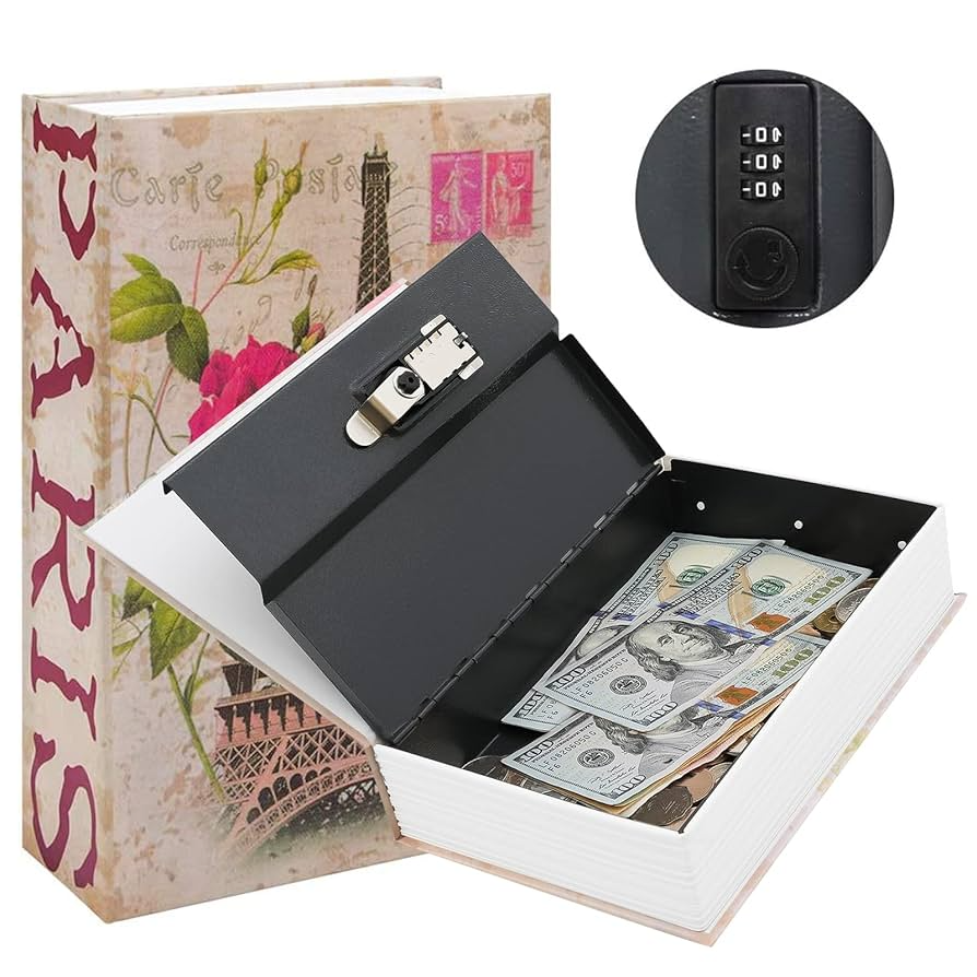 Coffre fort secret en forme de livre